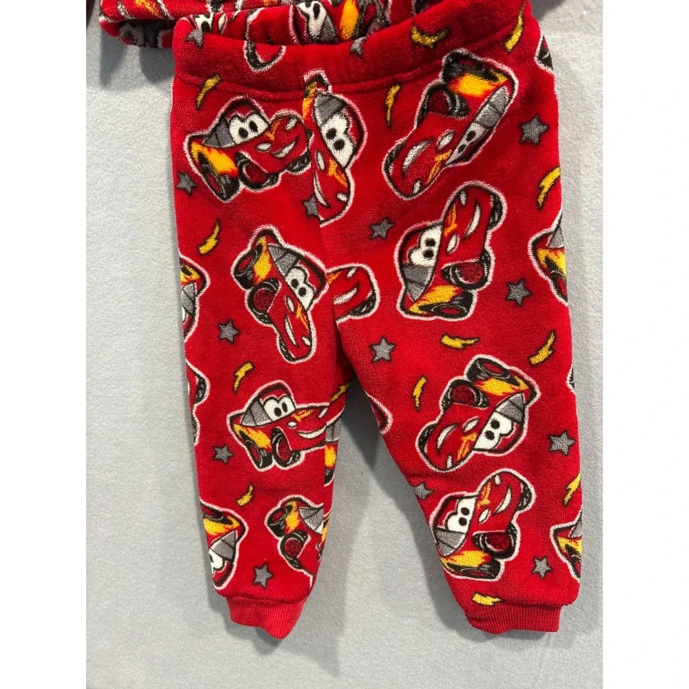 Disney Baby Lightning McQueen Cars Red Fleece Pajama Set 18M FL2526336DG